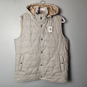 Eleventy Men's Gray Wool Cashmere Hooded Hood Vest  US 44 / IT 54 New NWT